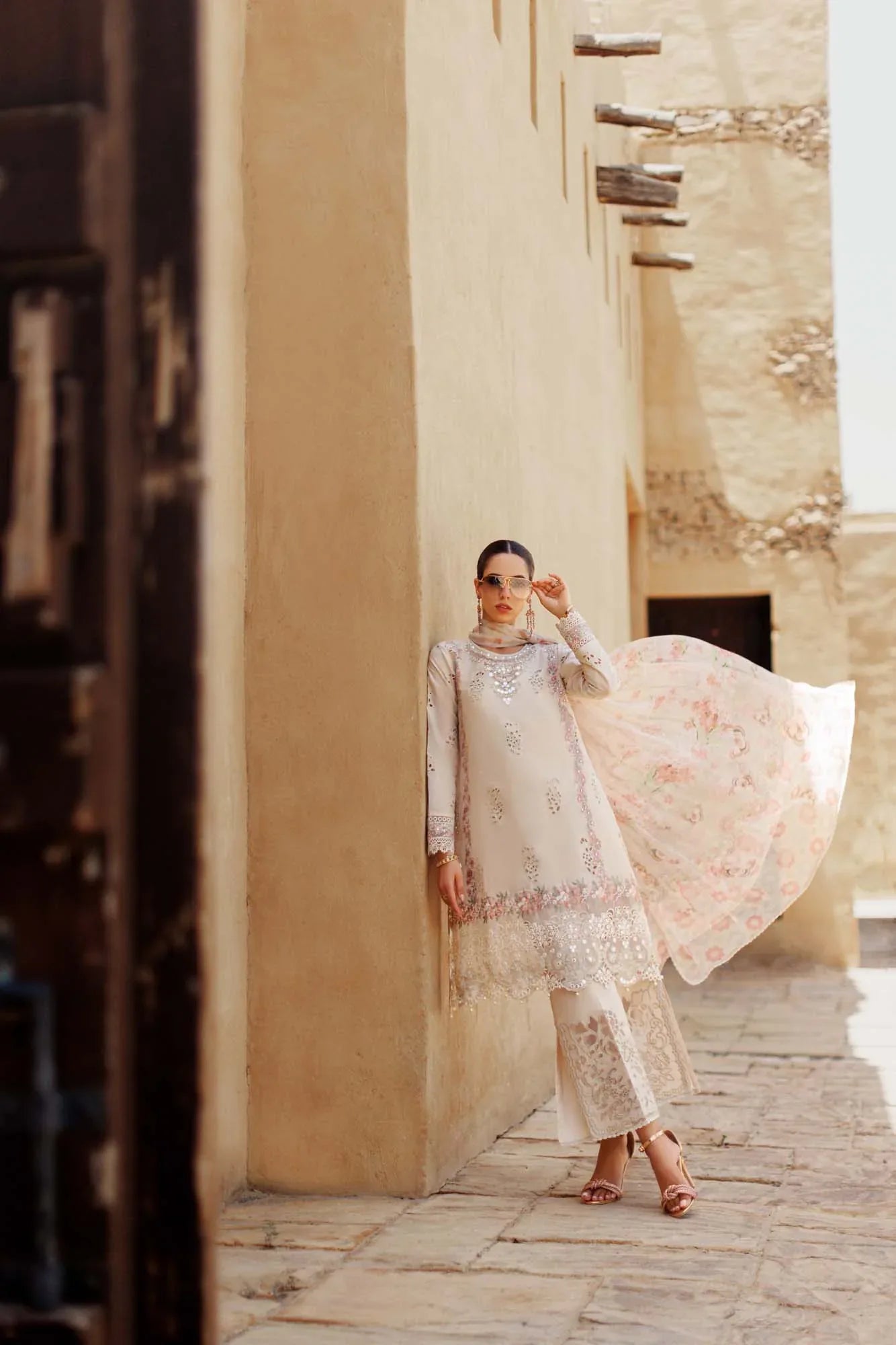Noor By Saadia Asad | Eid Handwork Laserkari Lawn 24 | D2 - Rang-e-Khaas