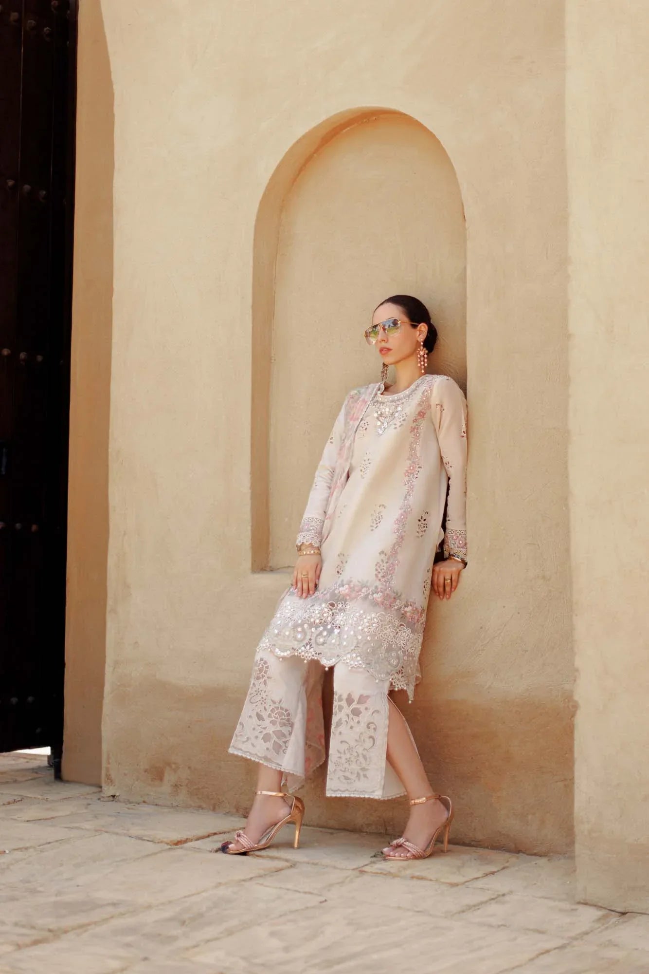 Noor By Saadia Asad | Eid Handwork Laserkari Lawn 24 | D2 - Rang-e-Khaas