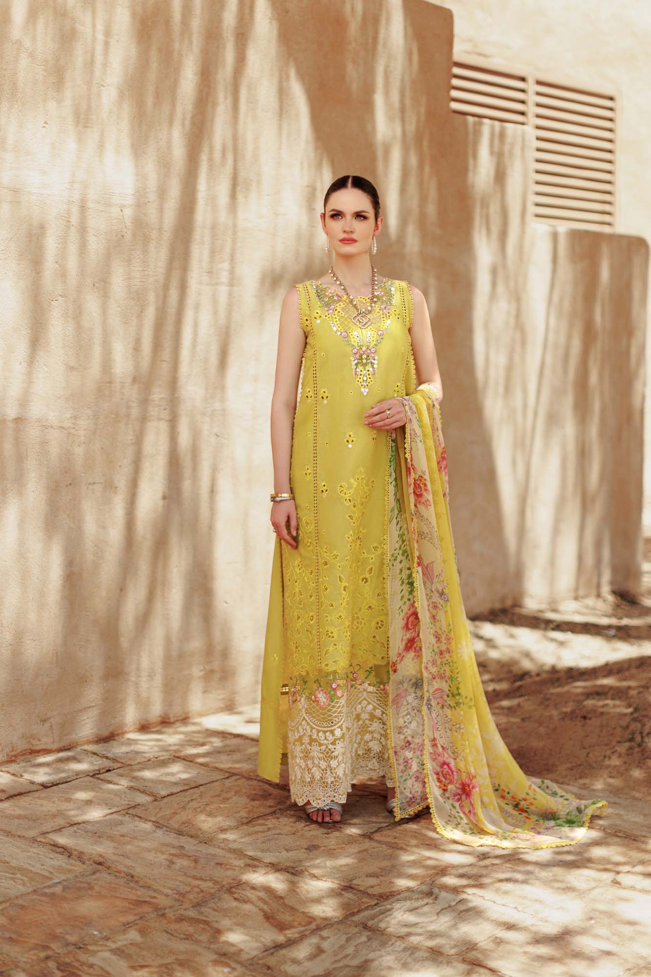 Noor By Saadia Asad | Eid Handwork Laserkari Lawn 24 | D1 - Rang-e-Khaas