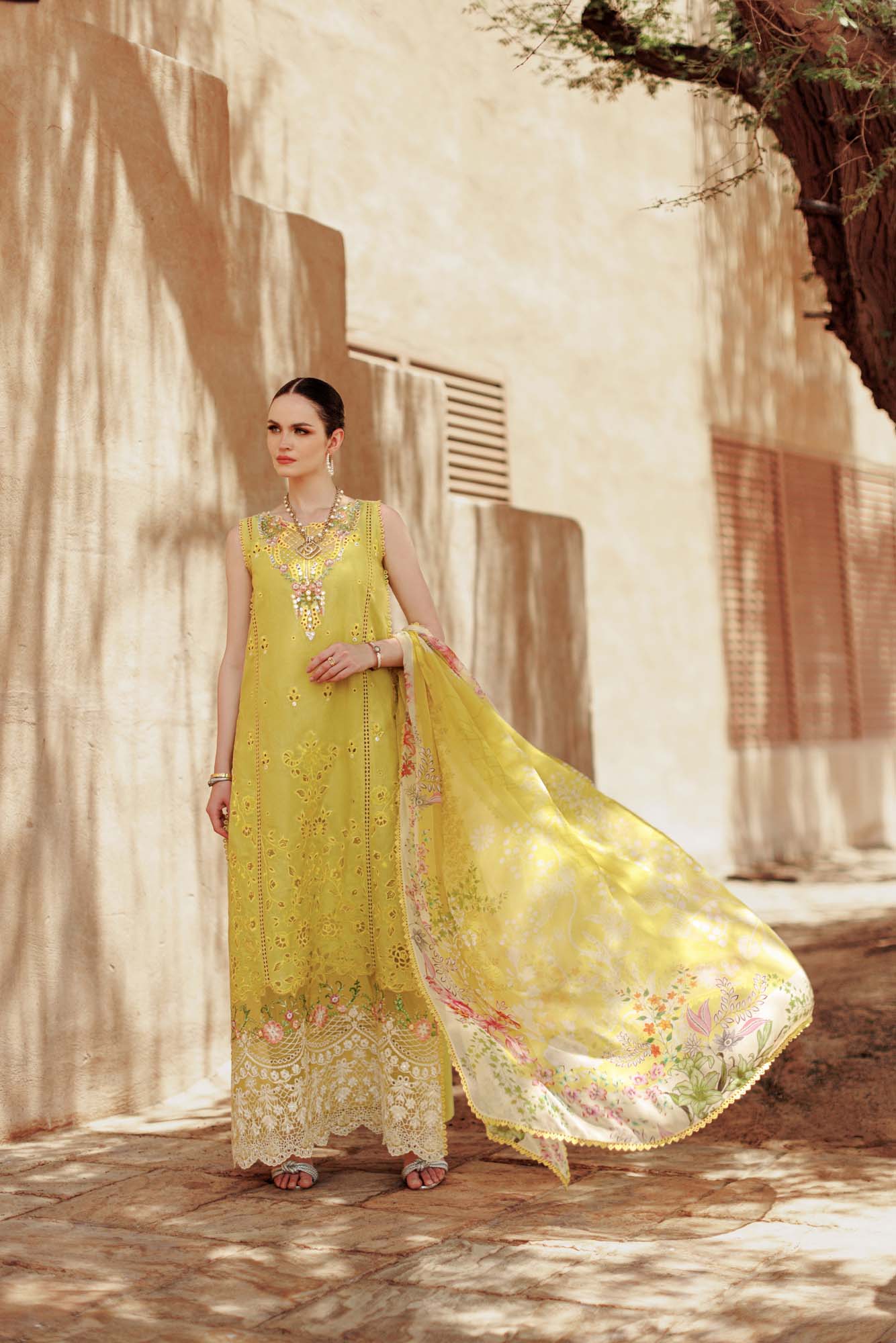 Noor By Saadia Asad | Eid Handwork Laserkari Lawn 24 | D1 - Rang-e-Khaas