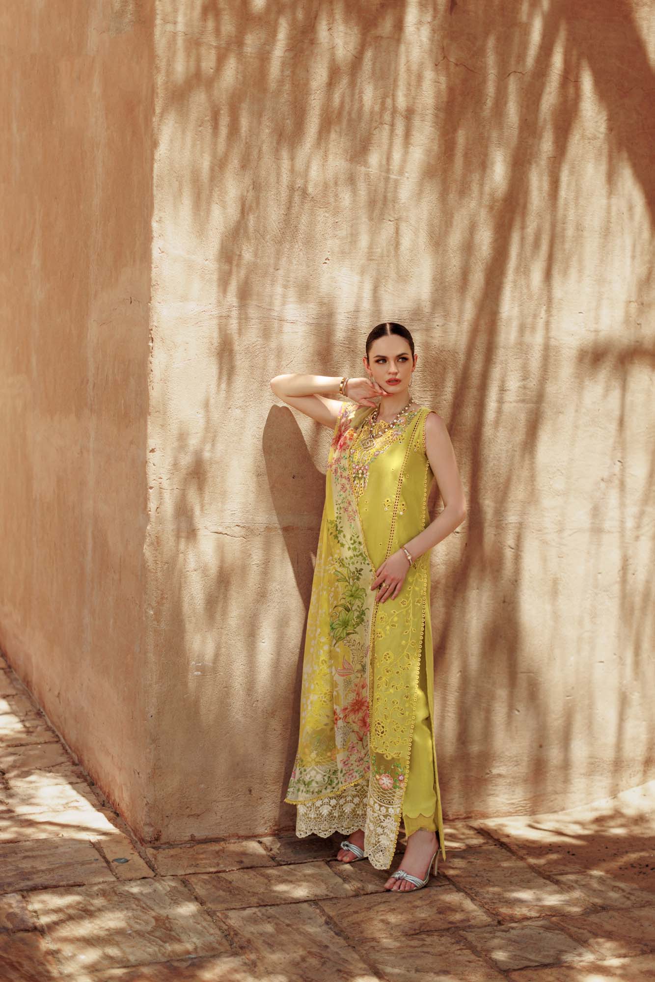 Noor By Saadia Asad | Eid Handwork Laserkari Lawn 24 | D1 - Rang-e-Khaas