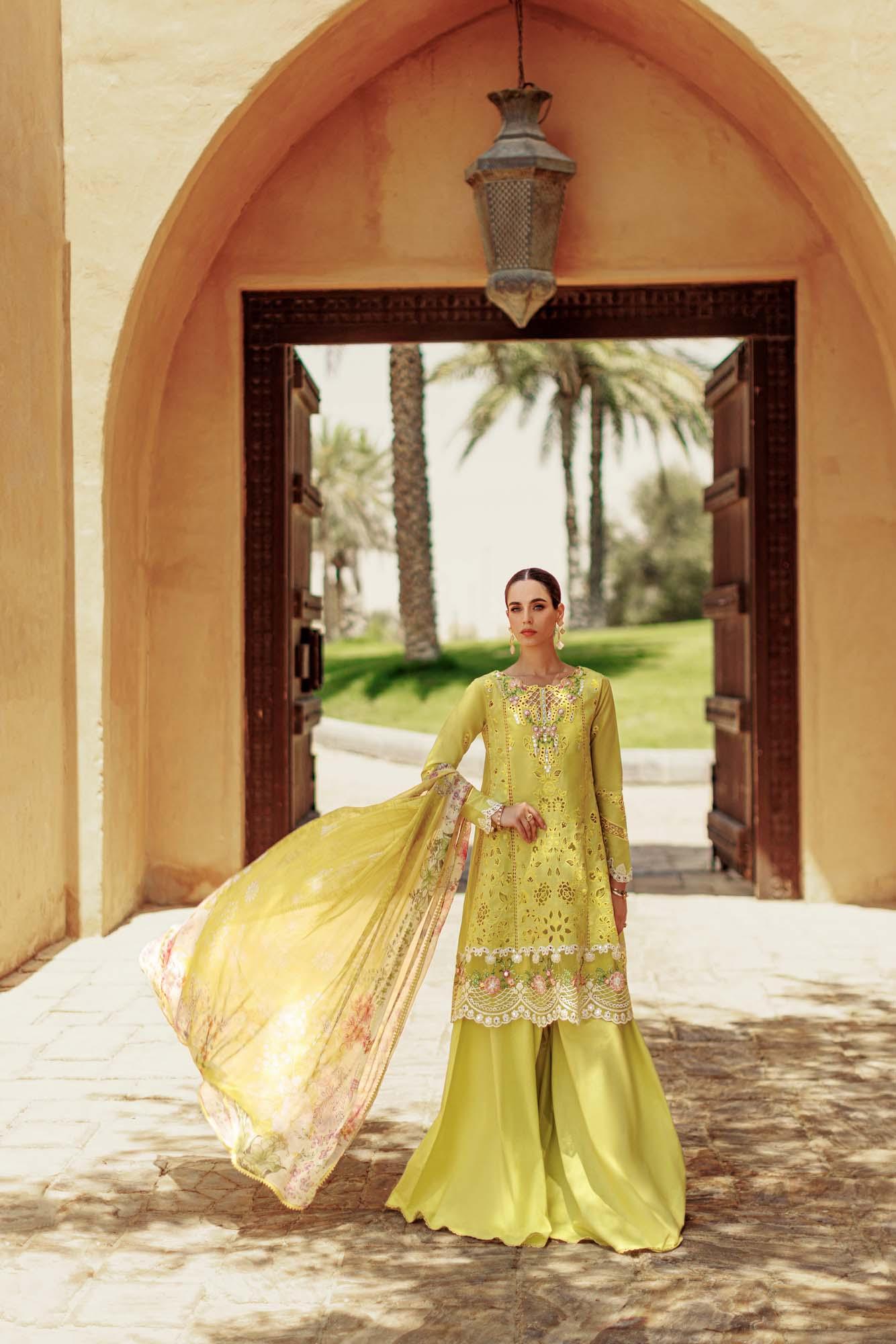Noor By Saadia Asad | Eid Handwork Laserkari Lawn 24 | D1 - Rang-e-Khaas