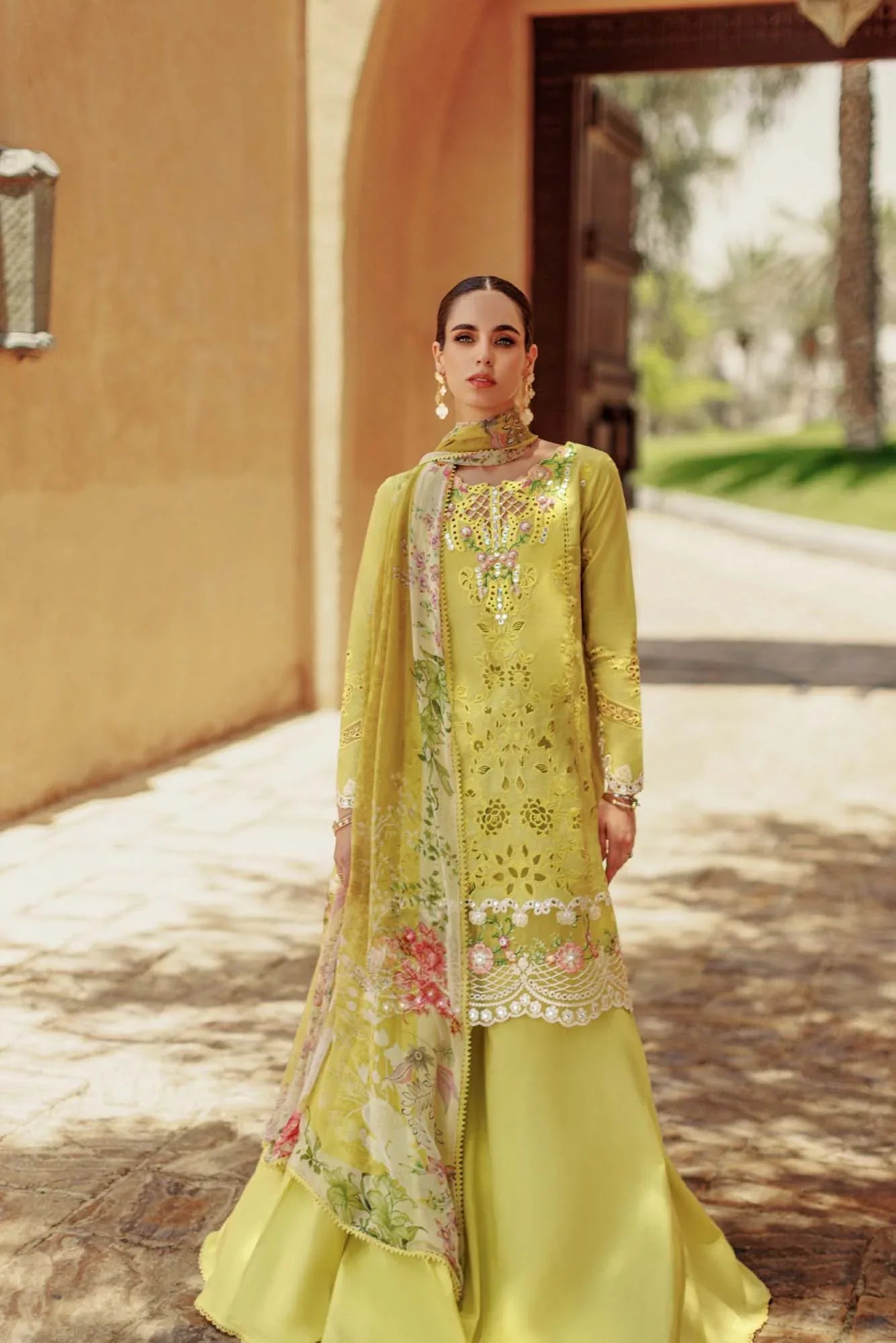 Noor By Saadia Asad | Eid Handwork Laserkari Lawn 24 | D1 - Rang-e-Khaas