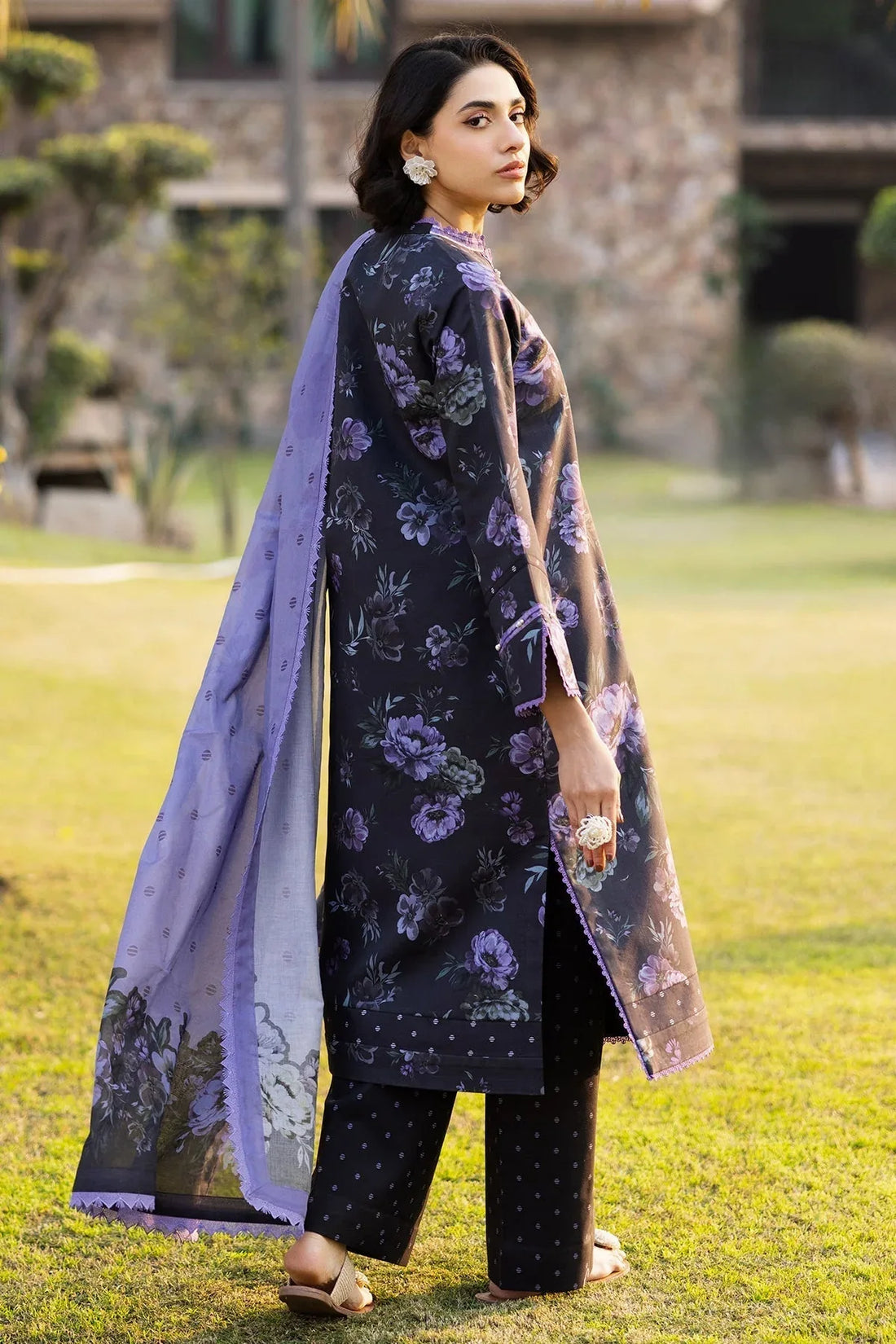 Alizeh | Sheen Lawn Prints 25 | AF-PL-6028-Bluebell - Rang-e-Khaas
