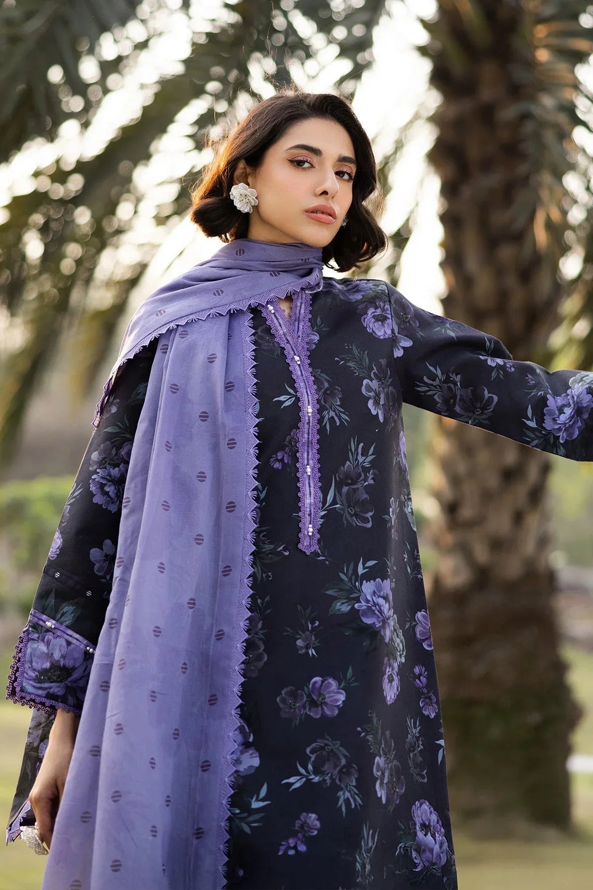 Alizeh | Sheen Lawn Prints 25 | AF-PL-6028-Bluebell - Rang-e-Khaas