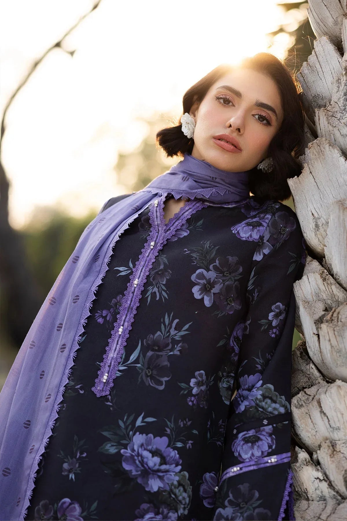 Alizeh | Sheen Lawn Prints 25 | AF-PL-6028-Bluebell - Rang-e-Khaas