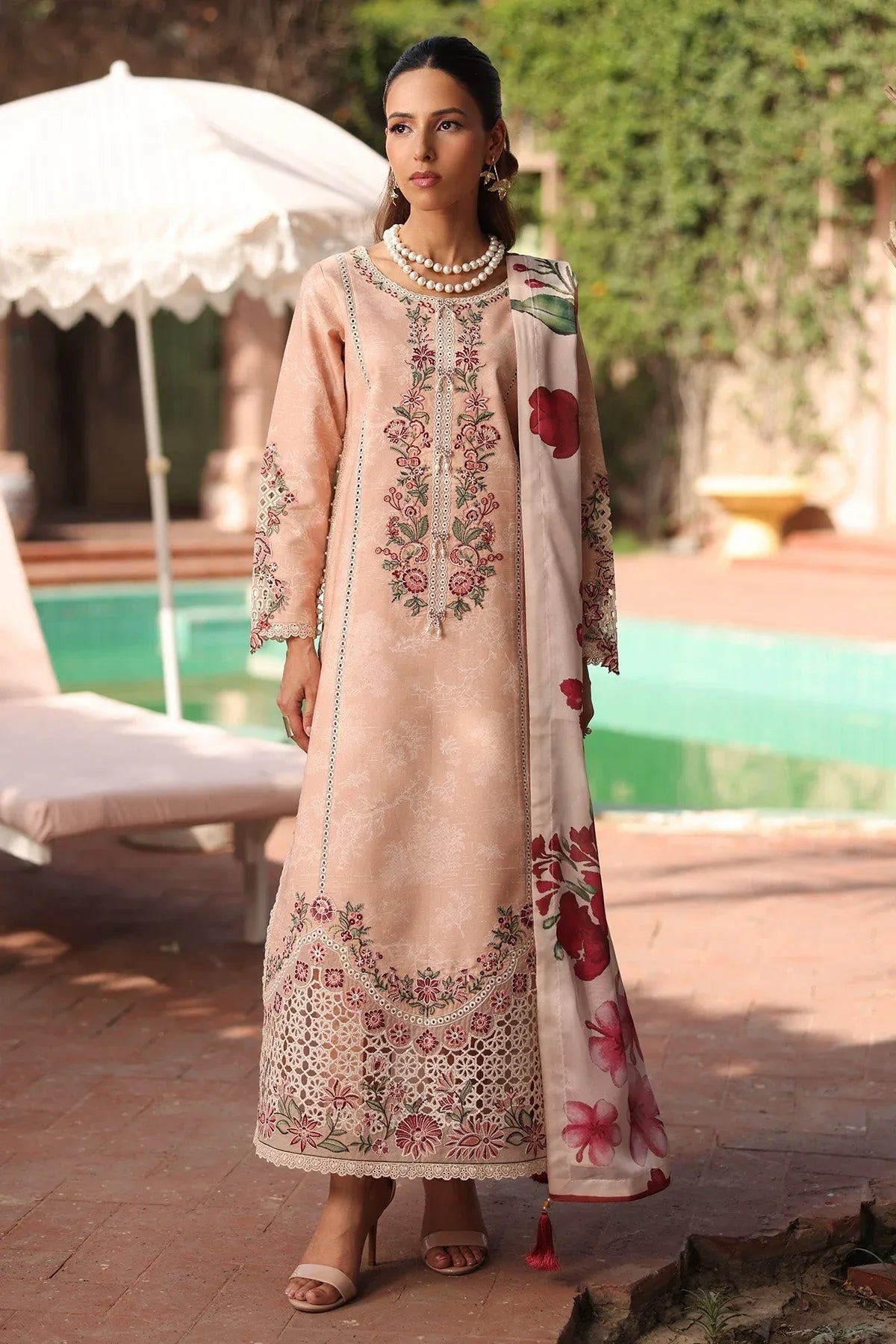 Alizeh | Embroidered Printed Festive Edit 25 | AF-EPL-7036-CLOVER - Rang-e-Khaas