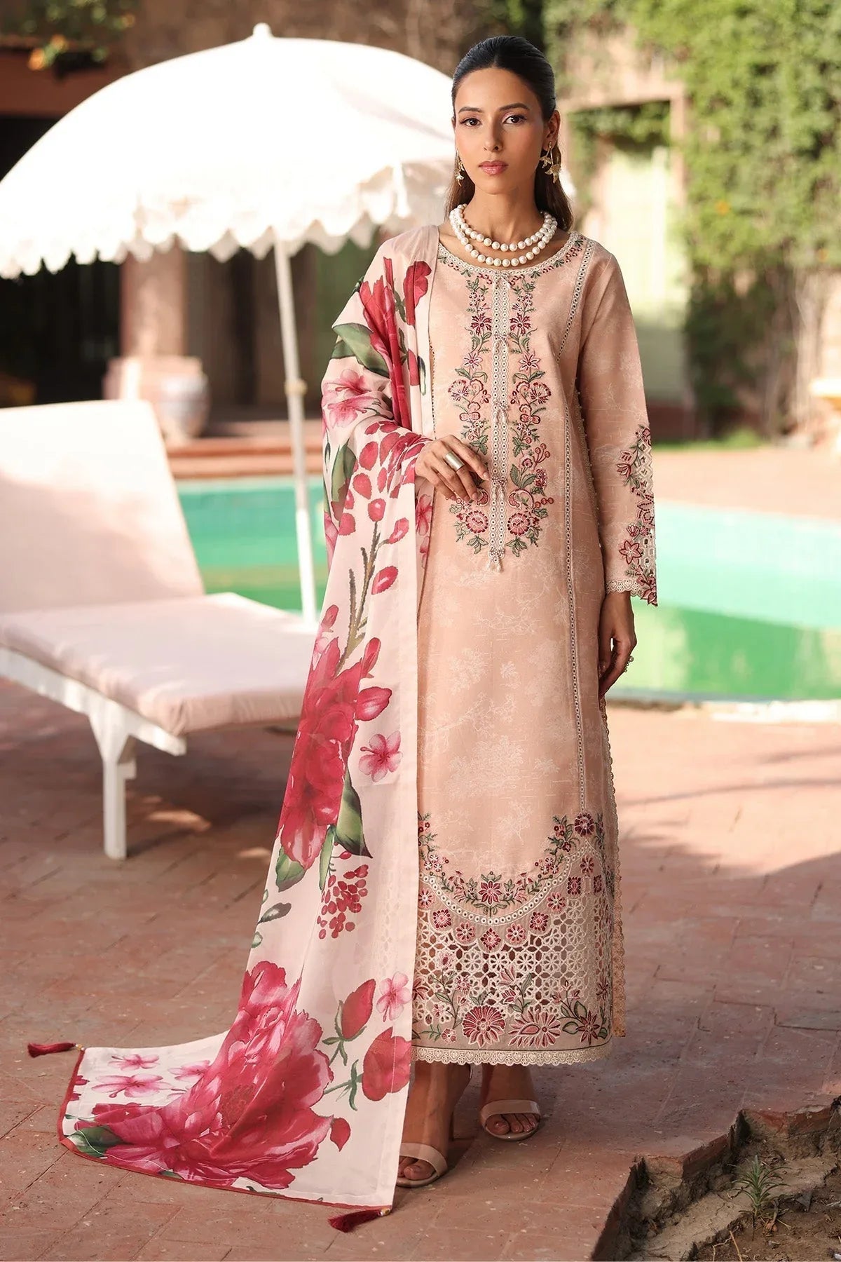 Alizeh | Embroidered Printed Festive Edit 25 | AF-EPL-7036-CLOVER - Rang-e-Khaas