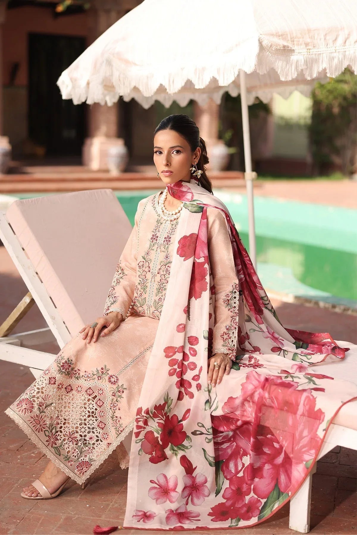Alizeh | Embroidered Printed Festive Edit 25 | AF-EPL-7036-CLOVER - Rang-e-Khaas