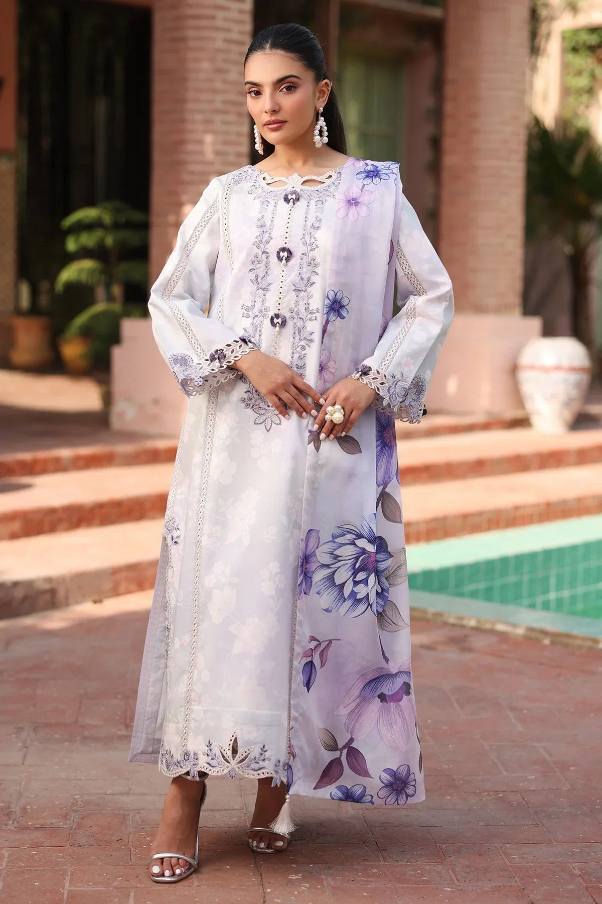 Alizeh | Embroidered Printed Festive Edit 25 | AF-EPL-7039-PRESTA - Rang-e-Khaas
