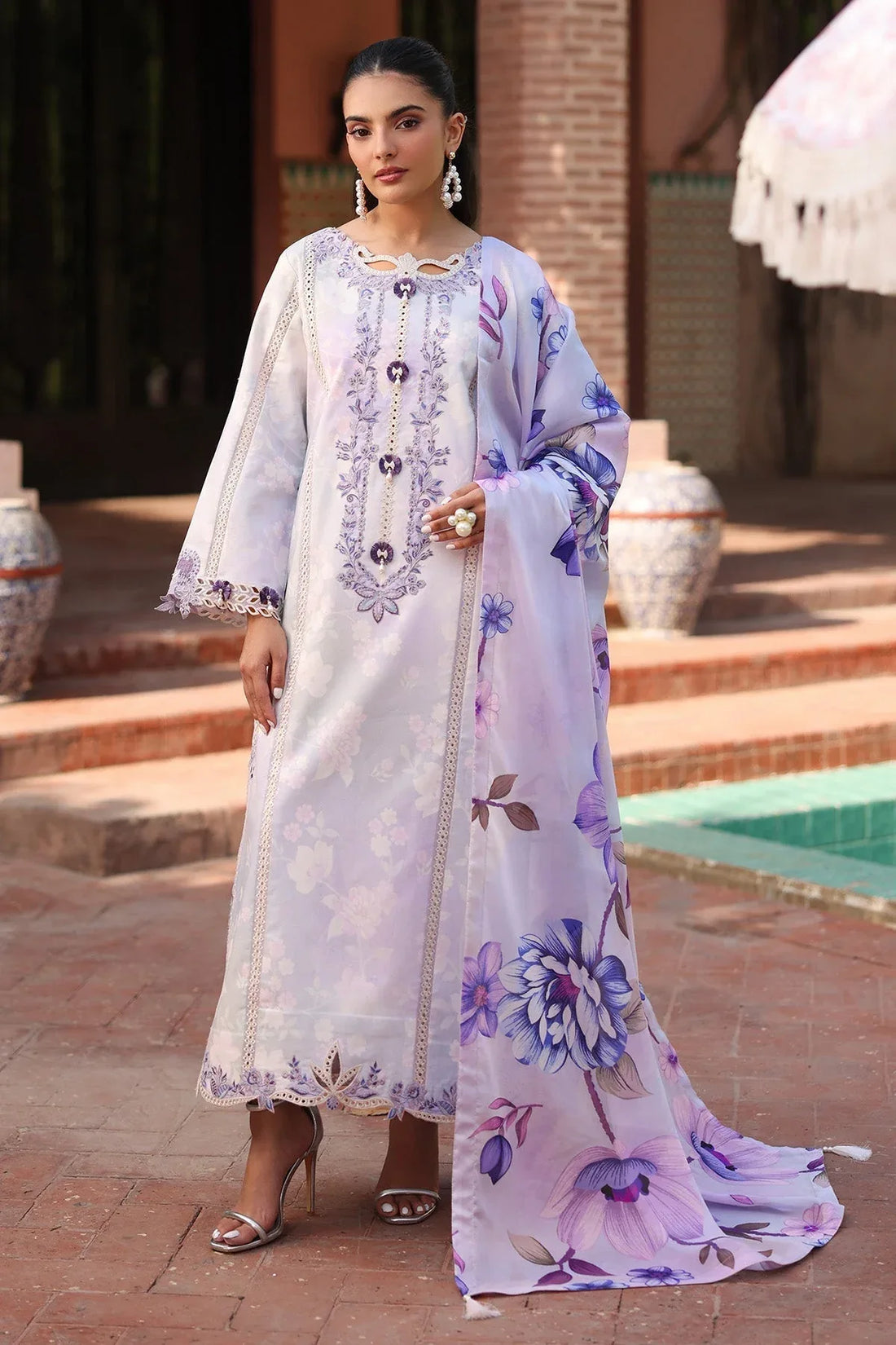 Alizeh | Embroidered Printed Festive Edit 25 | AF-EPL-7039-PRESTA - Rang-e-Khaas