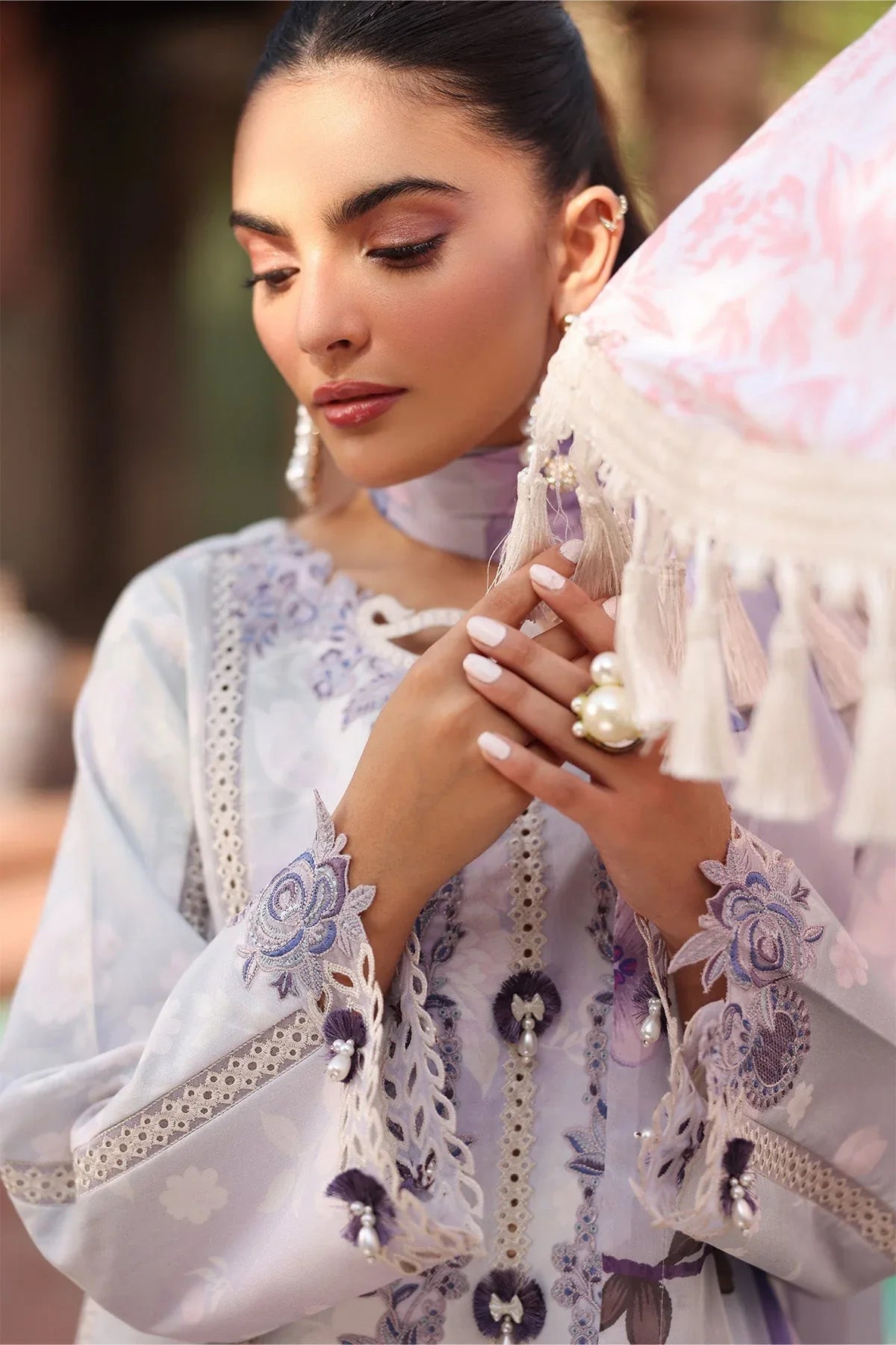Alizeh | Embroidered Printed Festive Edit 25 | AF-EPL-7039-PRESTA - Rang-e-Khaas