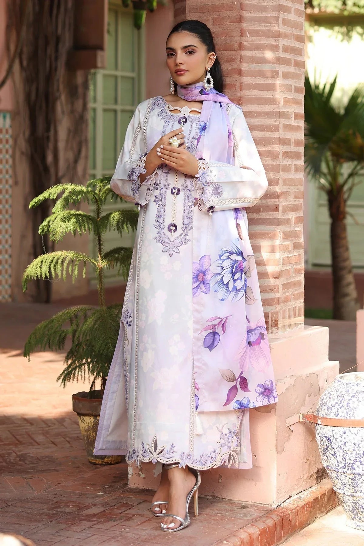 Alizeh | Embroidered Printed Festive Edit 25 | AF-EPL-7039-PRESTA - Rang-e-Khaas