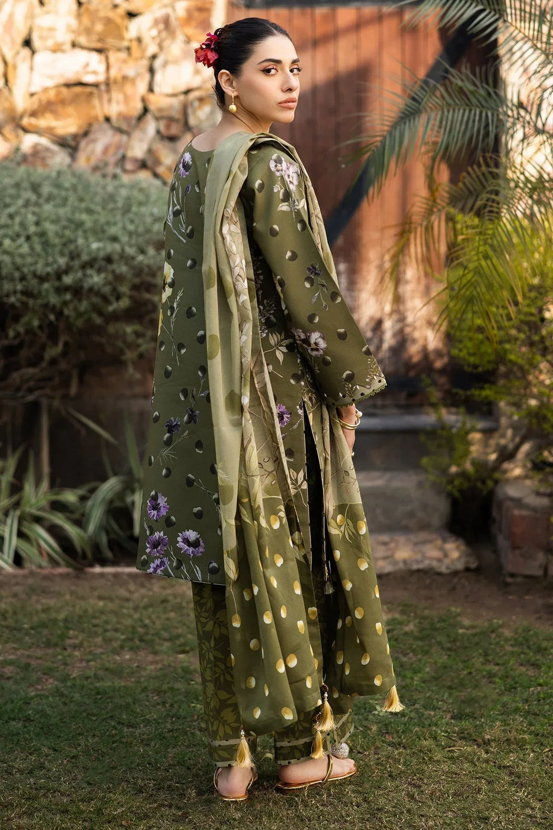 Alizeh | Sheen Lawn Prints 25 | AF-PL-6038-Willow - Rang-e-Khaas