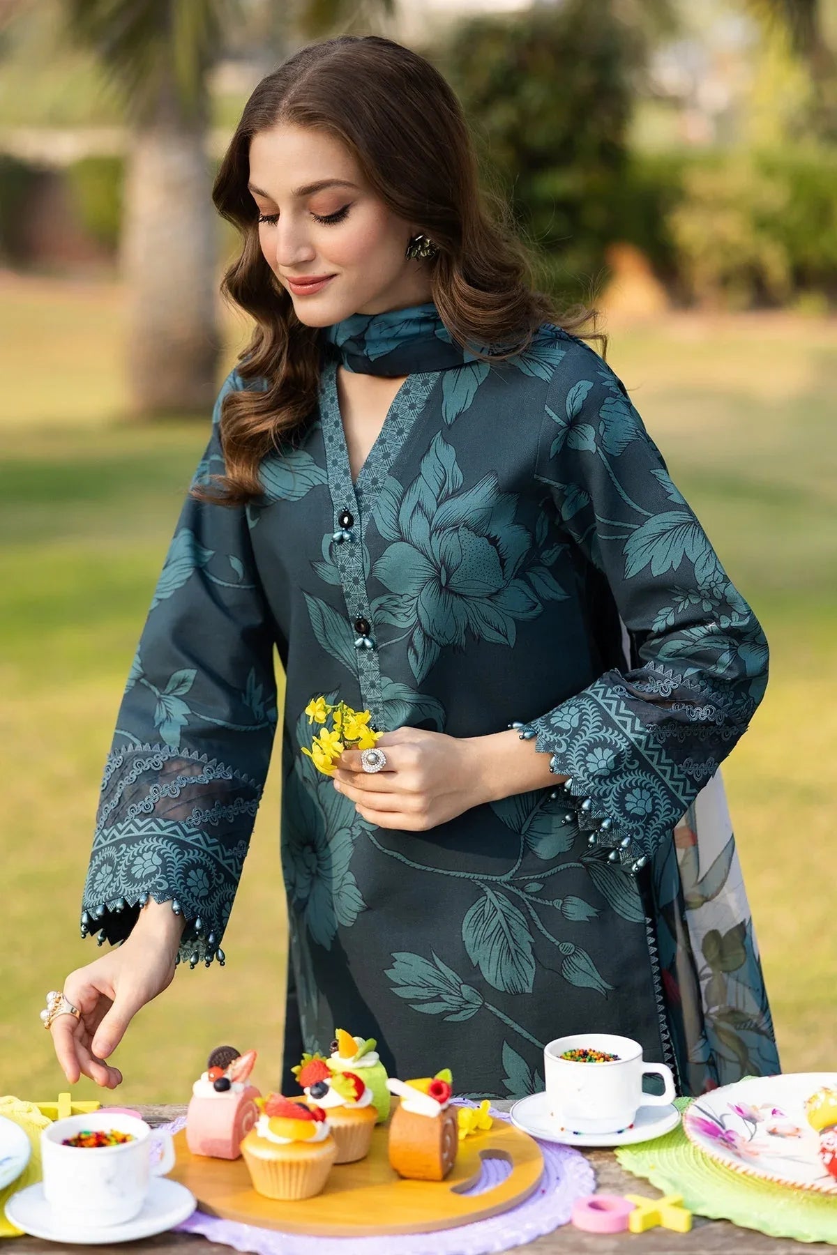 Alizeh | Sheen Lawn Prints 25 | AF-PL-6035-Nigella - Rang-e-Khaas