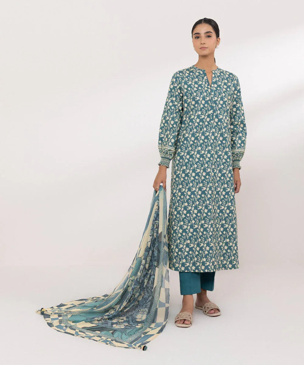 Sapphire | Intermix 2024 | Cambric Suit S-22 - Rang-e-Khaas
