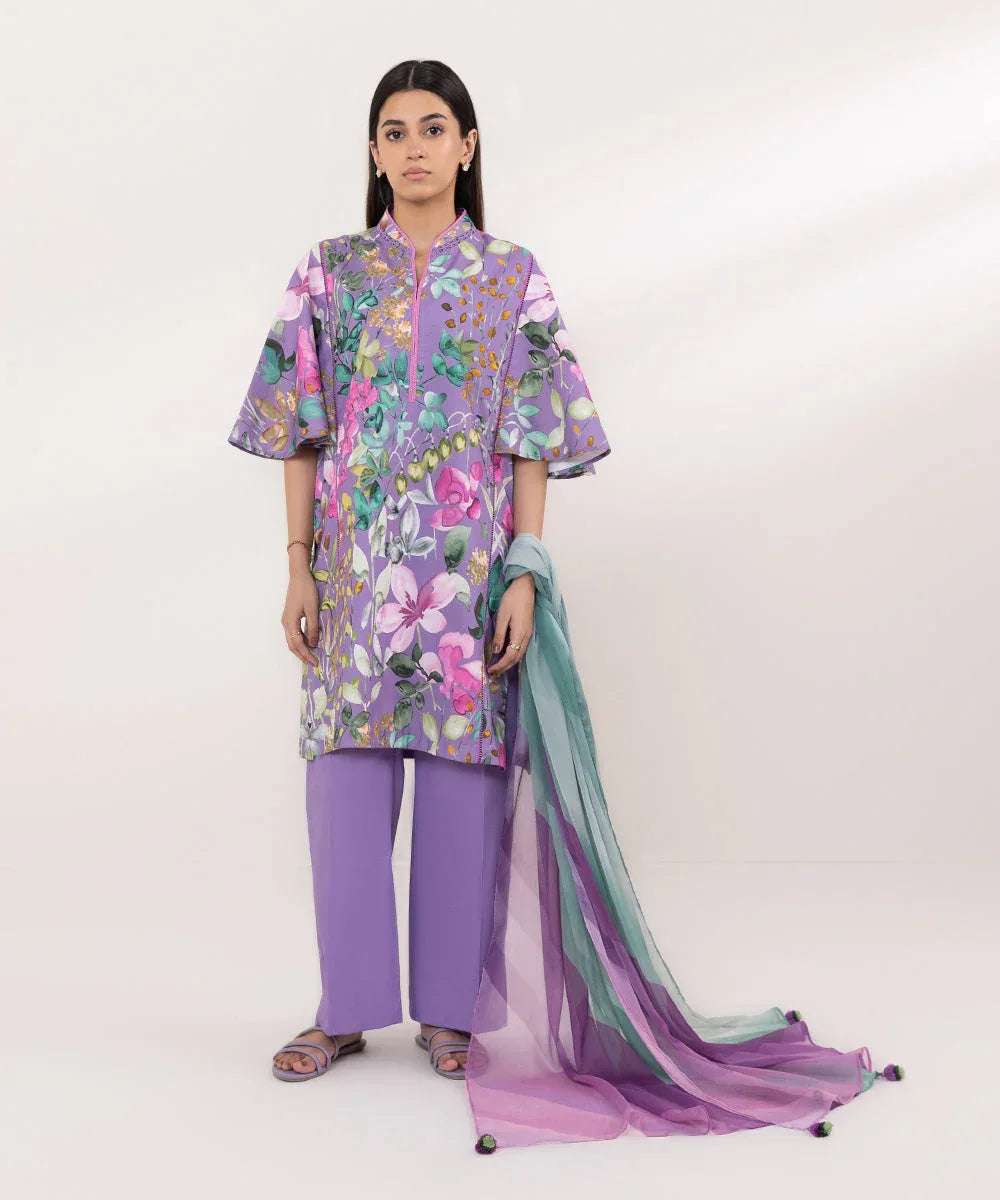 Sapphire | Intermix 2024 | Cambric Suit S-24 - Rang-e-Khaas