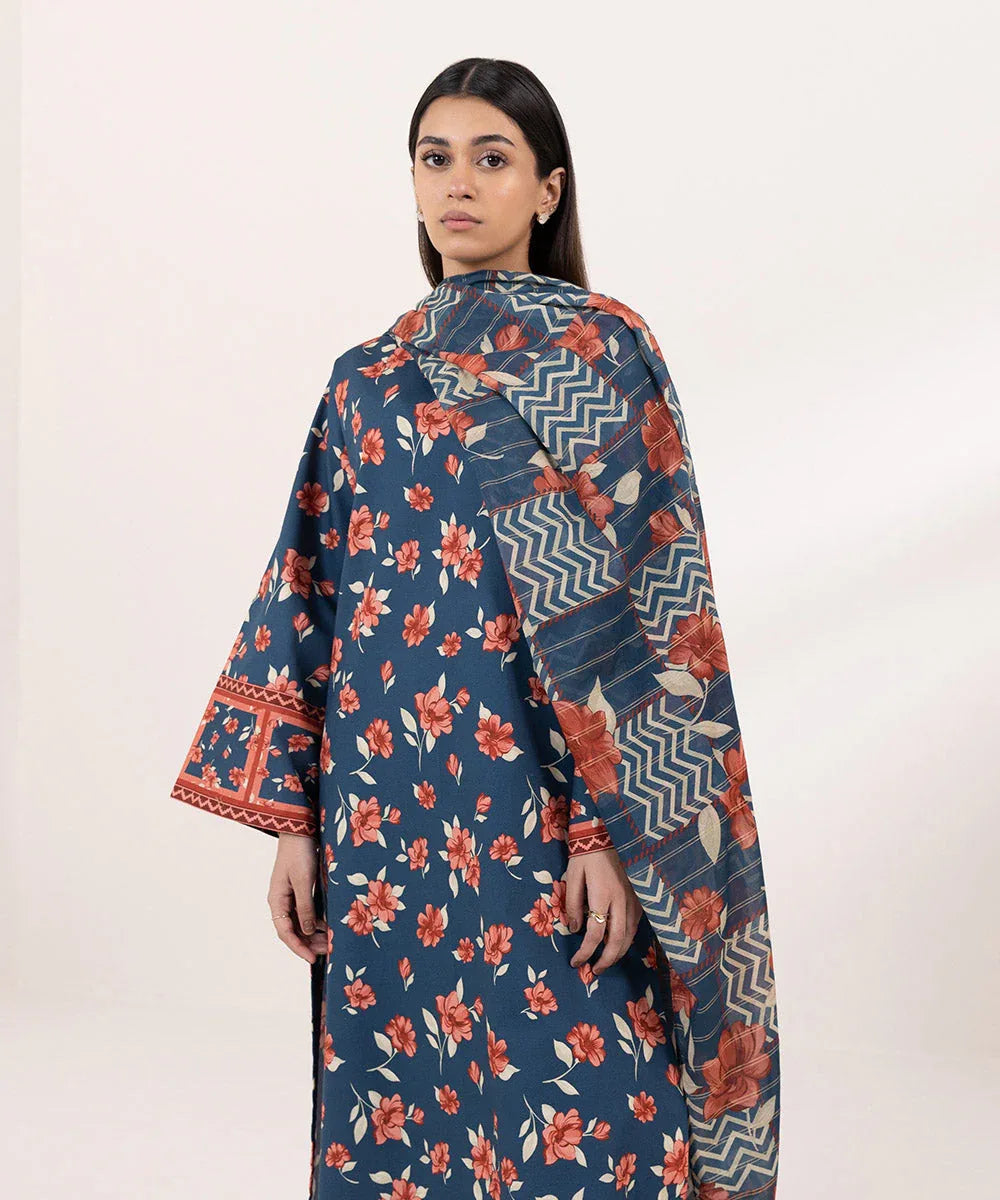 Sapphire | Intermix 2024 | Cambric Suit S-25 - Rang-e-Khaas