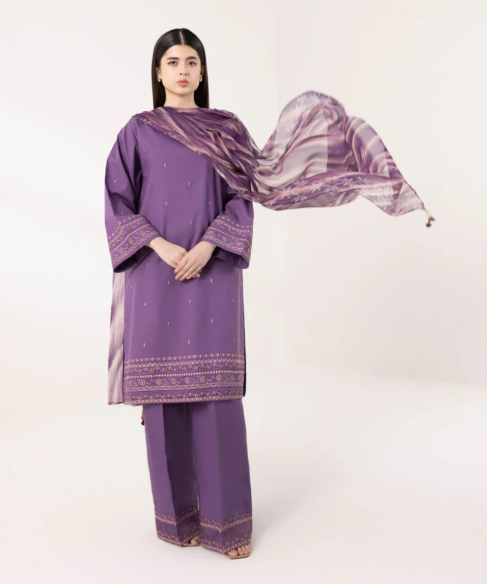 Sapphire | Intermix 2024 | Cambric Suit S-41 - Rang-e-Khaas