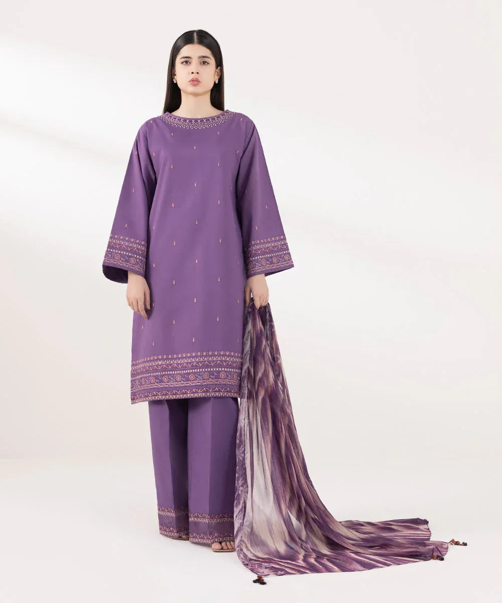 Sapphire | Intermix 2024 | Cambric Suit S-41 - Rang-e-Khaas