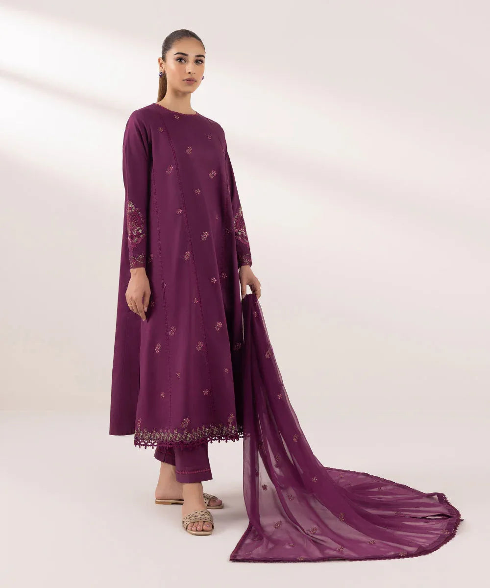 Sapphire | Intermix 2024 | Cambric Suit S-11 - Rang-e-Khaas
