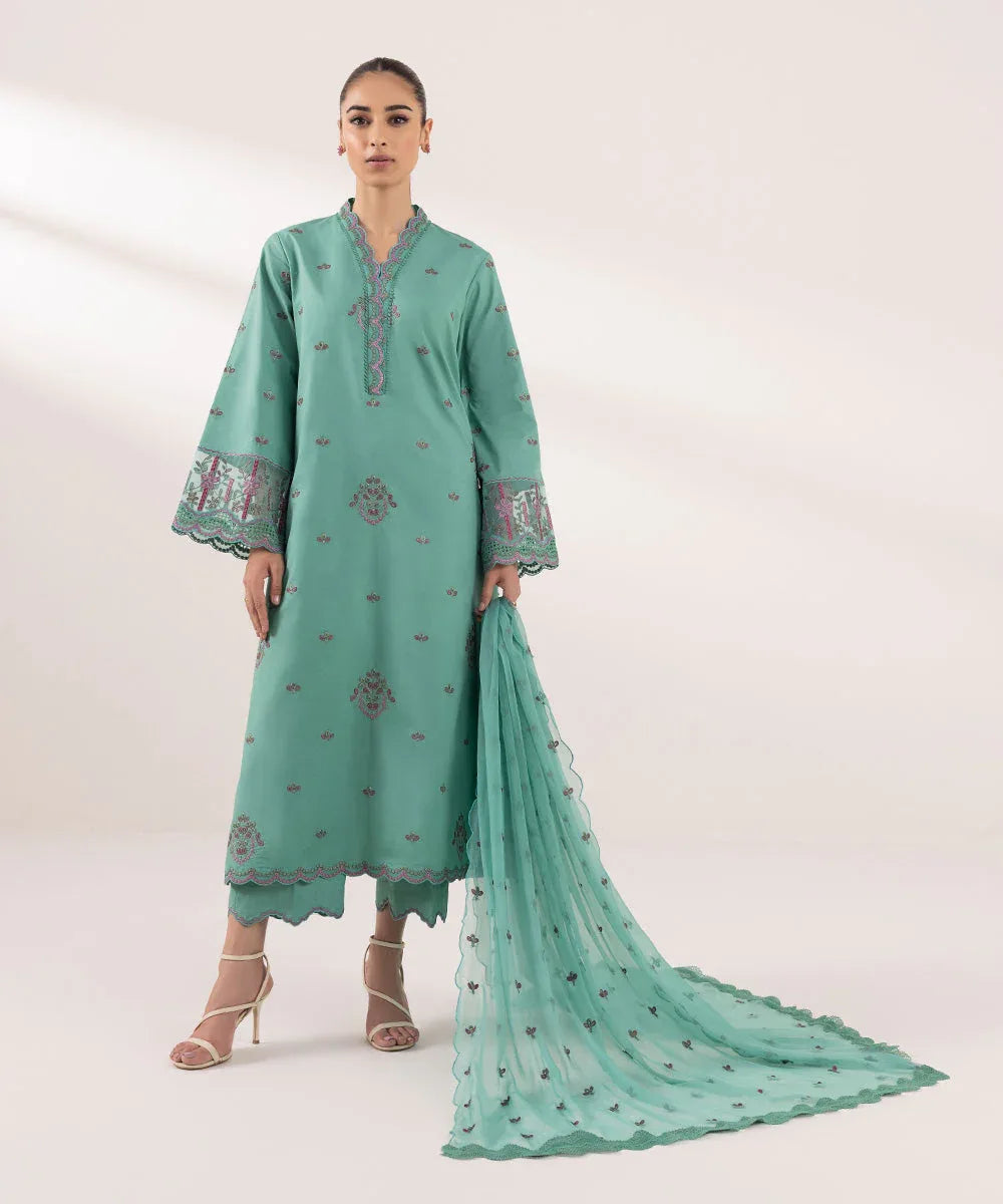 Sapphire | Intermix 2024 | Cambric Suit S-46 - Rang-e-Khaas