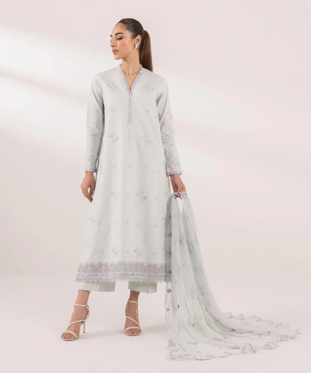 Sapphire | Intermix 2024 | Cambric Suit S-14 - Rang-e-Khaas