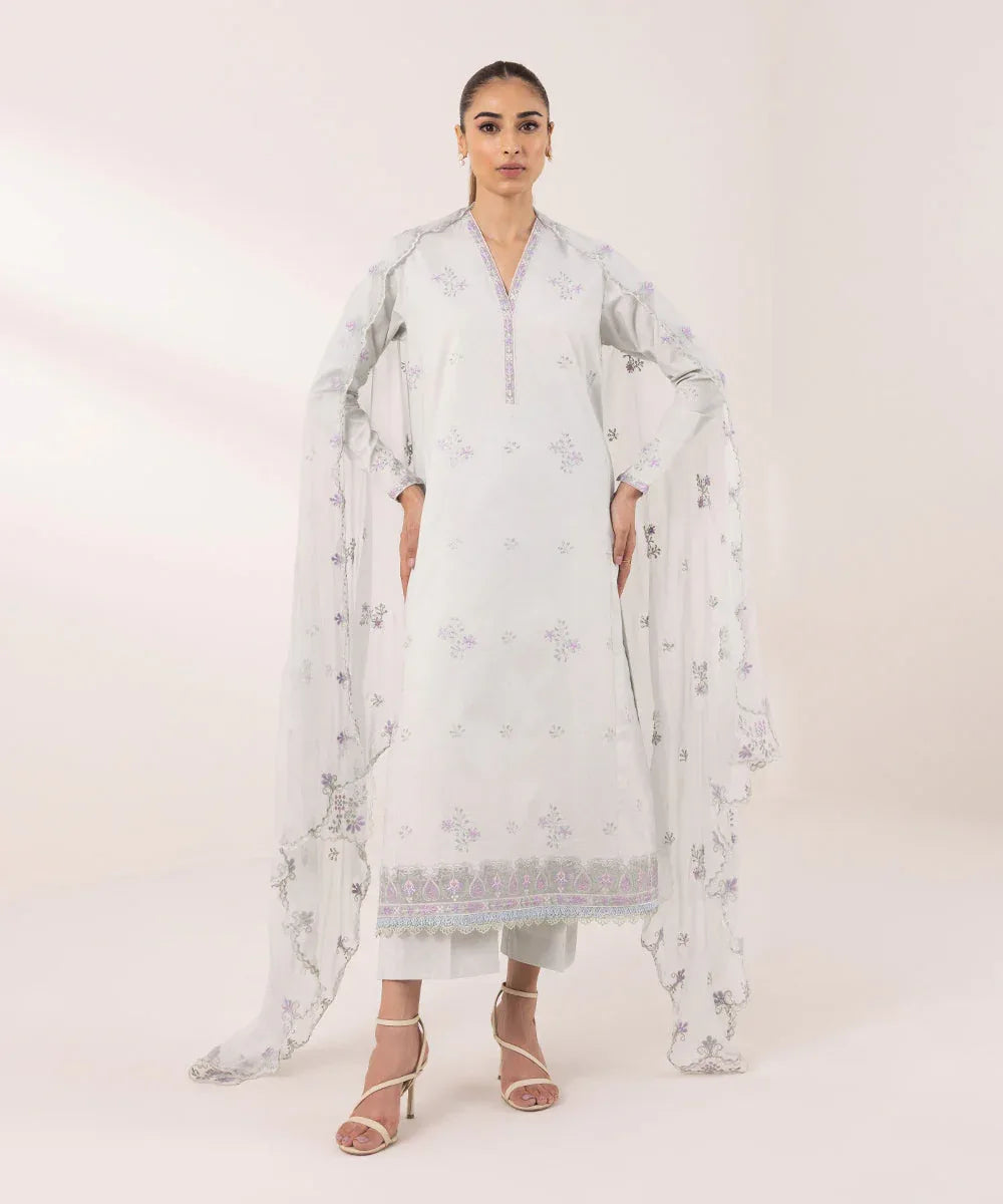 Sapphire | Intermix 2024 | Cambric Suit S-14 - Rang-e-Khaas