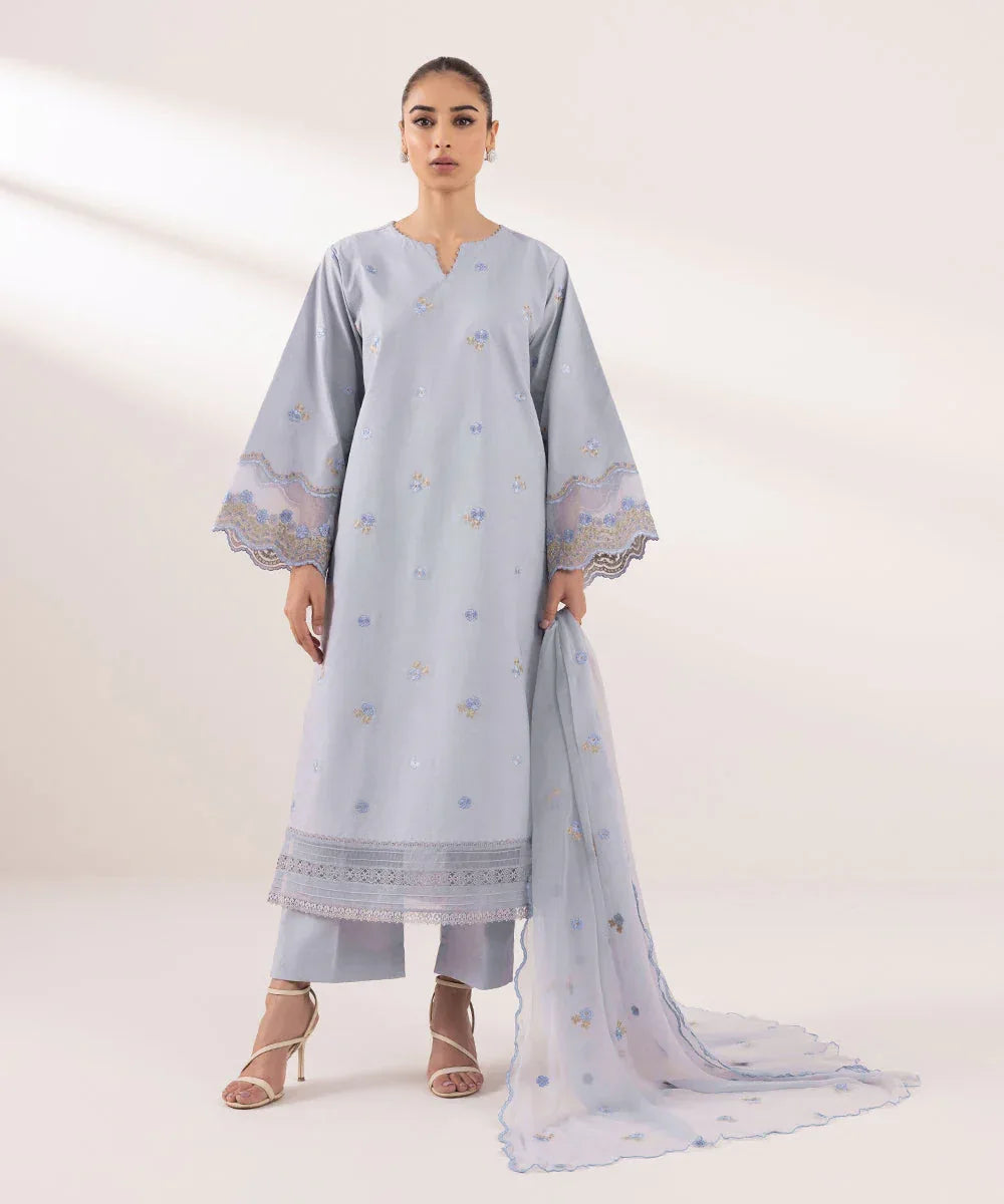 Sapphire | Intermix 2024 | Cambric Suit S-15 - Rang-e-Khaas