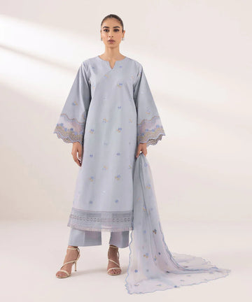Sapphire | Intermix 2024 | Cambric Suit S-15 - Rang-e-Khaas