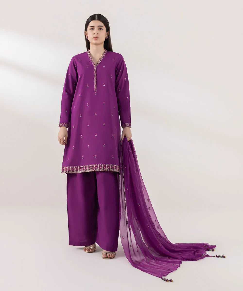 Sapphire | Intermix 2024 | Cambric Suit S-18 - Rang-e-Khaas
