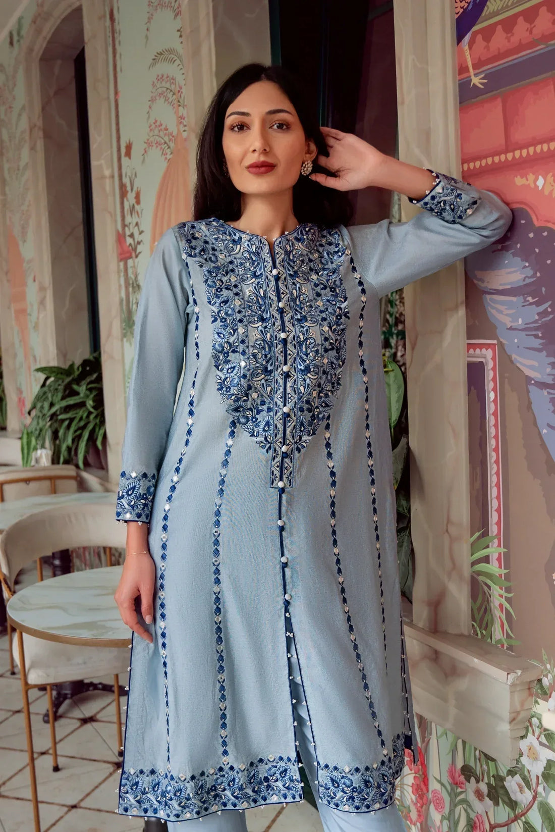 Muntaha | Noore e Zaib | Ice Blue - Seraph - Rang-e-Khaas