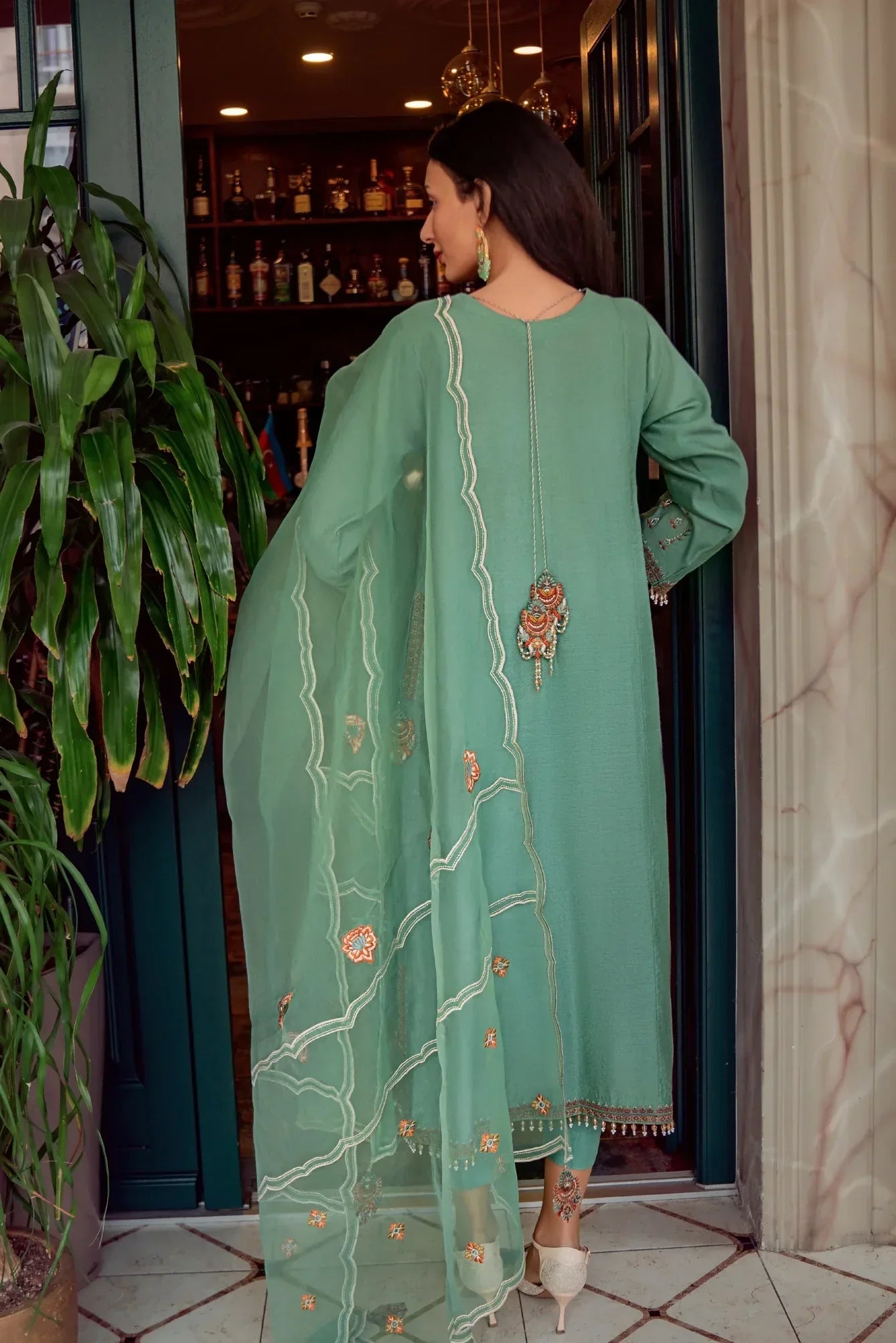 Muntaha | Noore e Zaib | Teal Green - Emre - Rang-e-Khaas