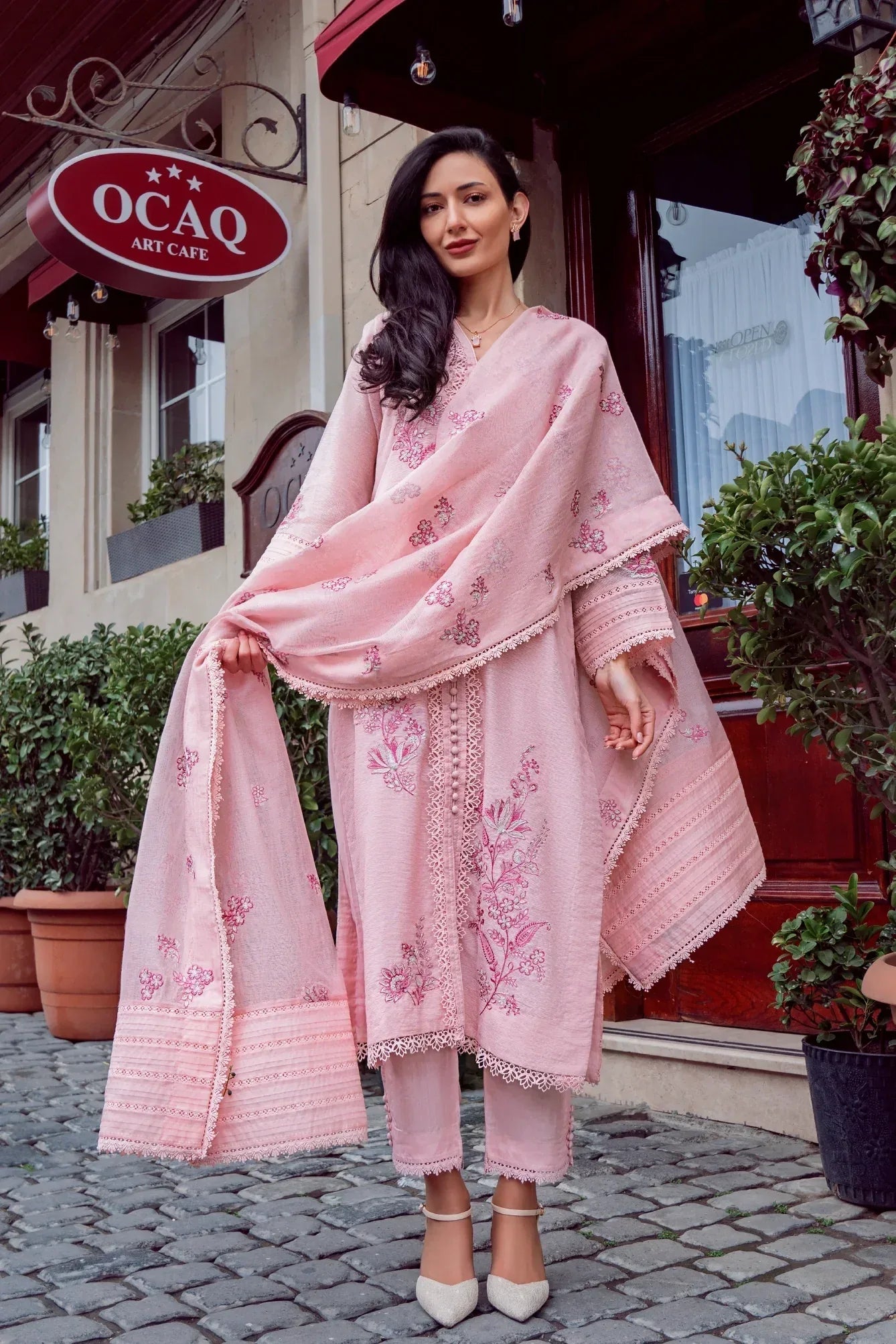 Muntaha | Noore e Zaib | Pastel Pink - Zahree - Rang-e-Khaas