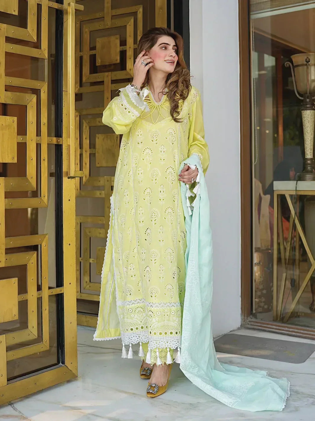 Faiza Faisal | Maya Luxury Lawn | Derya - Rang-e-Khaas