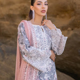 Zainab Chottani Embroidered Chikankari Lawn 3Pc Suit D-10A Lana