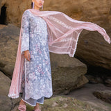 Zainab Chottani Embroidered Chikankari Lawn 3Pc Suit D-10A Lana