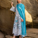 Zainab Chottani Embroidered Chikankari Lawn 3Pc Suit D-10B Lana
