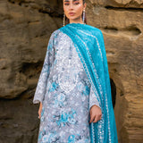 Zainab Chottani Embroidered Chikankari Lawn 3Pc Suit D-10B Lana