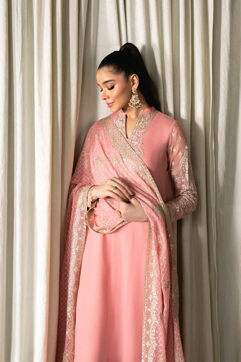 Neeshay | Ready to Wear Chiffon | RTW-CHFN-02 Pink - Rang-e-Khaas