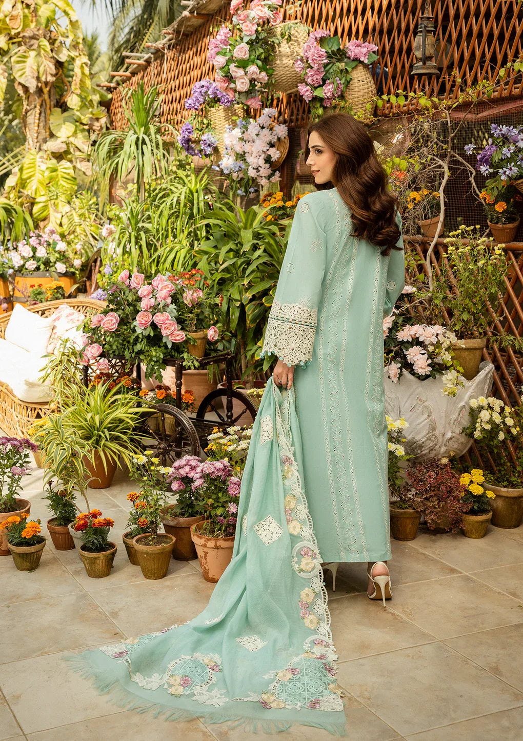Elaf Premium | Luxury Lawn 25 | ELM-7A ZARAFSHAN - Rang-e-Khaas
