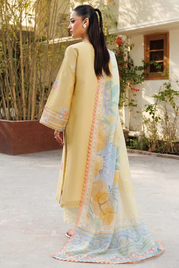 Farasha | Summer Weaves Embroidered Lawn | Sunlit Mellow - Rang-e-Khaas