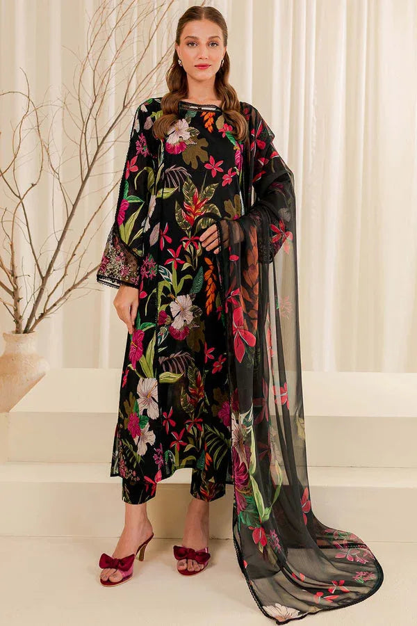 Farasha | Printed Essentials | Ebony Passion - Rang-e-Khaas