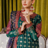 Alizeh Fashion Luxury Embroidered Chiffon 3Pc Suit AF-CH-2174-Nagar C Sea Green