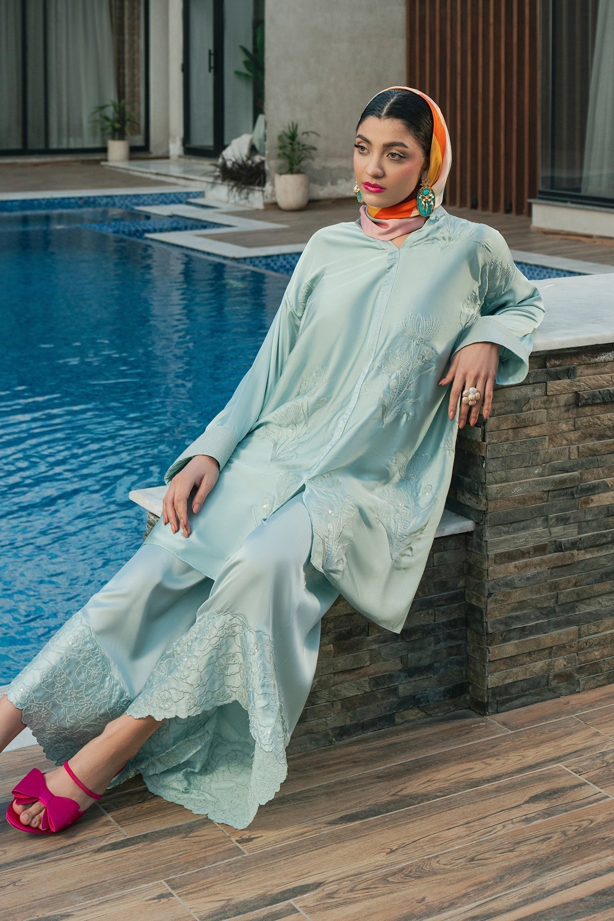 Fahad Hussayn | Lawn Banger | Aqua Babe