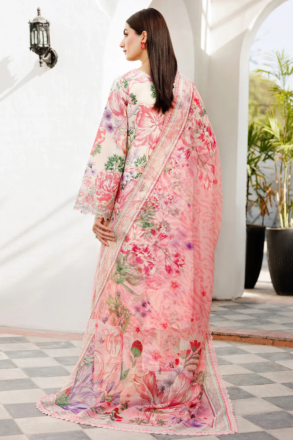Farasha | Printed Essentials | Ivory Petal - Rang-e-Khaas
