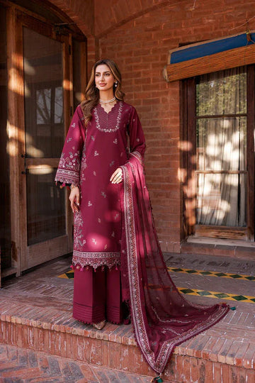 Farasha | Dastoor Embroidered Lawn SS24 | RUBY GLAM - Rang-e-Khaas