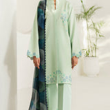 Farasha | Thread Lines Embroidered | Green Meadow