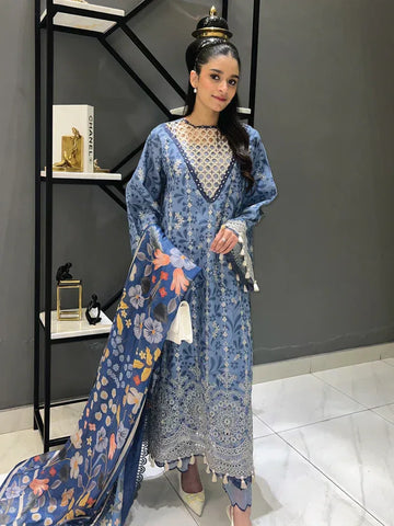 Faiza Faisal | Maya Luxury Lawn | Gamze - Rang-e-Khaas