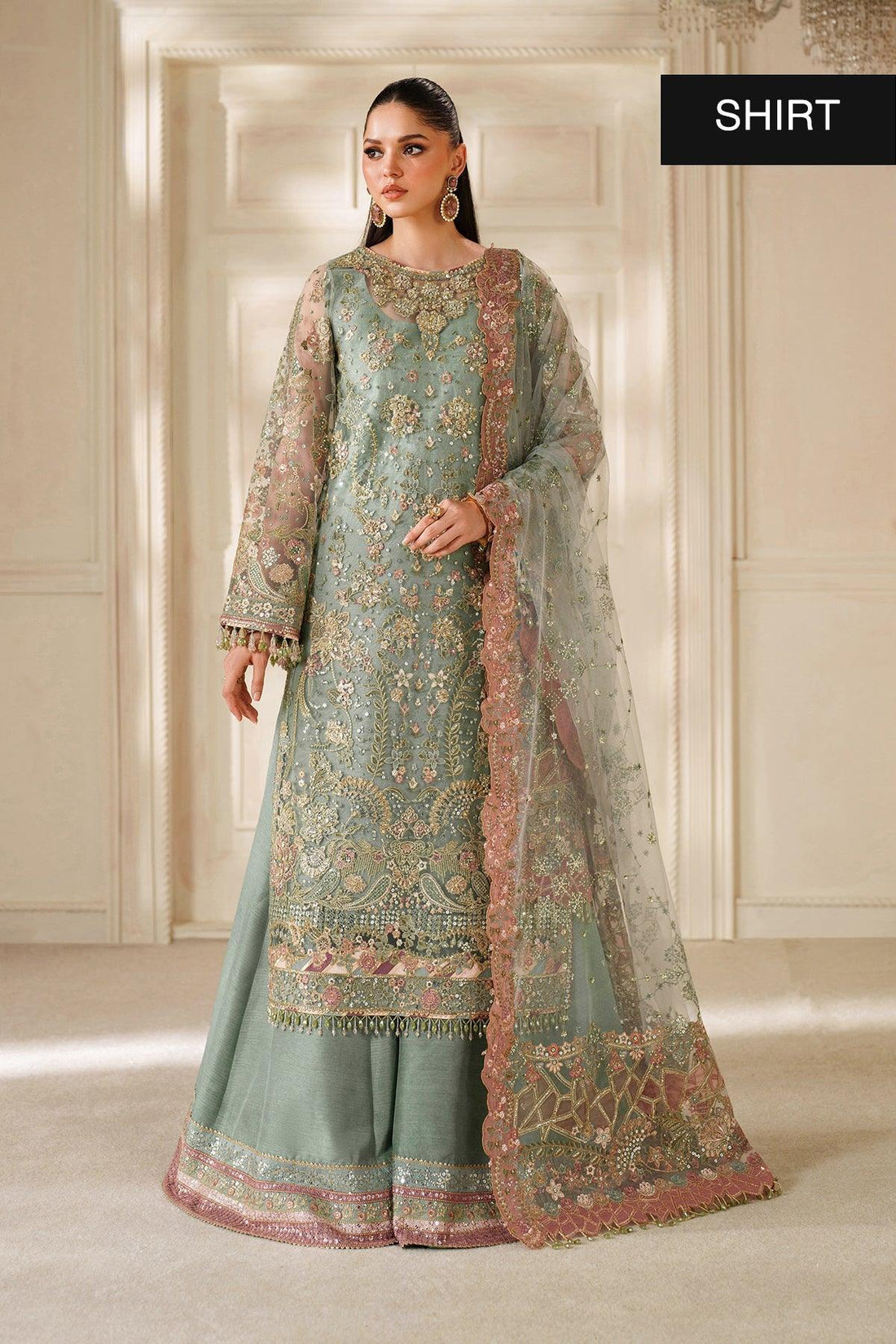 EMBROIDERED NET CH14-06 STITCHED